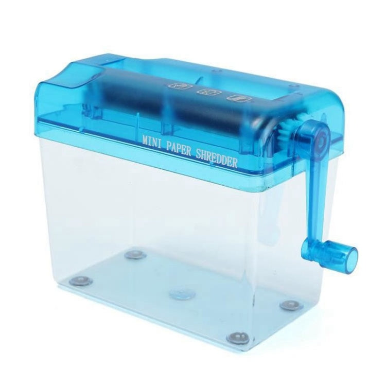Mini Manual Shredder Crusher Destroyer Paper Documents Cutting Machine(Blue)