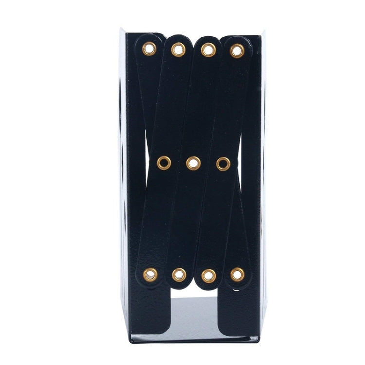 Bookends Iron Metal Adjustable Books Holder Stand Desk Heavy Duty Non Skid Bookend(Black)