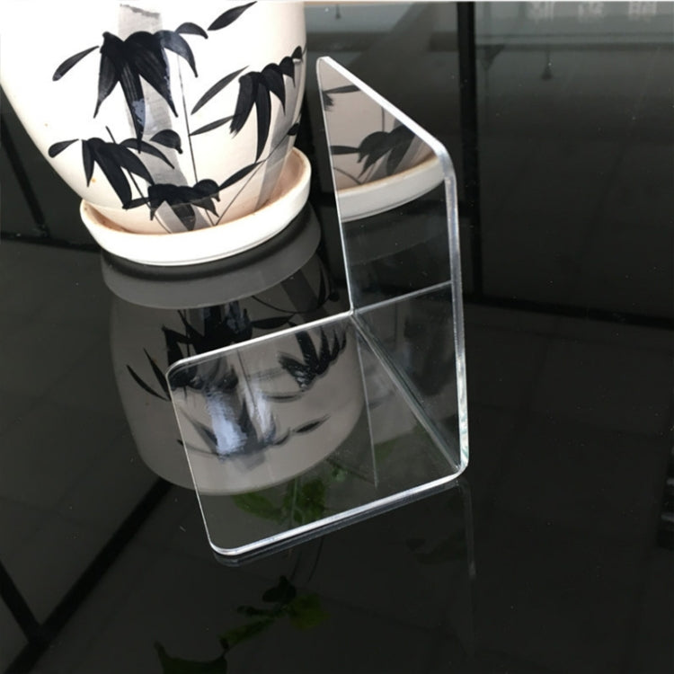 2 PCS Clear Acrylic Bookends L-shaped Desk Organizer Desktop Book Holder School Stationery Office Accessories