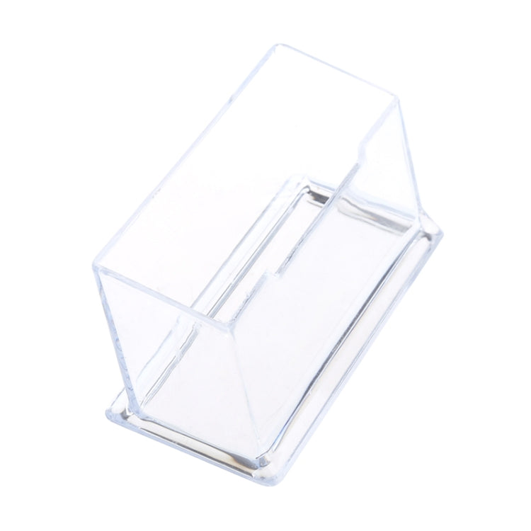 Clear Business Card Holder Desktop Office Acrylic Plastic Display Stand Rack