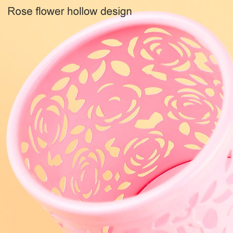Hollow Flower Brush Storage Pen Pencil Pot Holder Container Desk Organizer