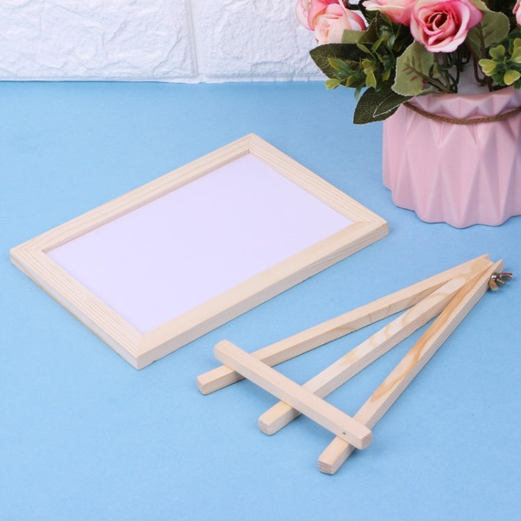 Desktop White Board Wood Frame Message Board Double Sided Whiteboard Easel White Memo Board