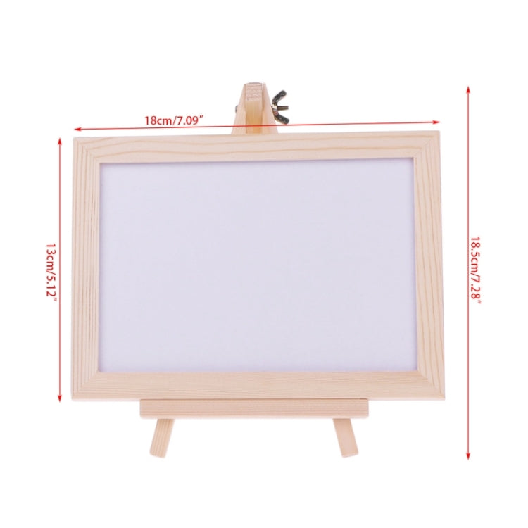Desktop White Board Wood Frame Message Board Double Sided Whiteboard Easel White Memo Board
