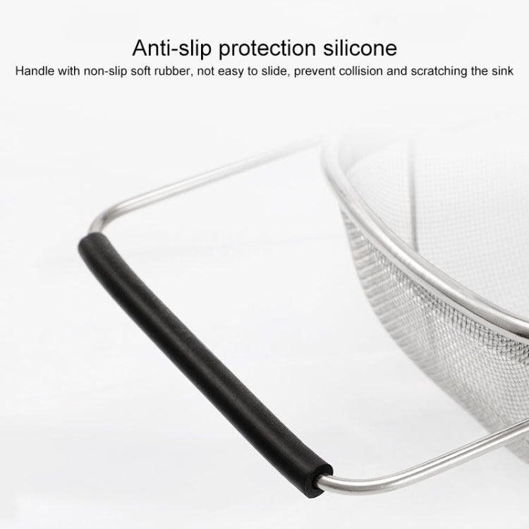 2 PCS Stainless Steel Foldingf Filter Kitchen Tools Drainage Household Retractable Vegetable Fruit Basket, Size:18x27x11cm