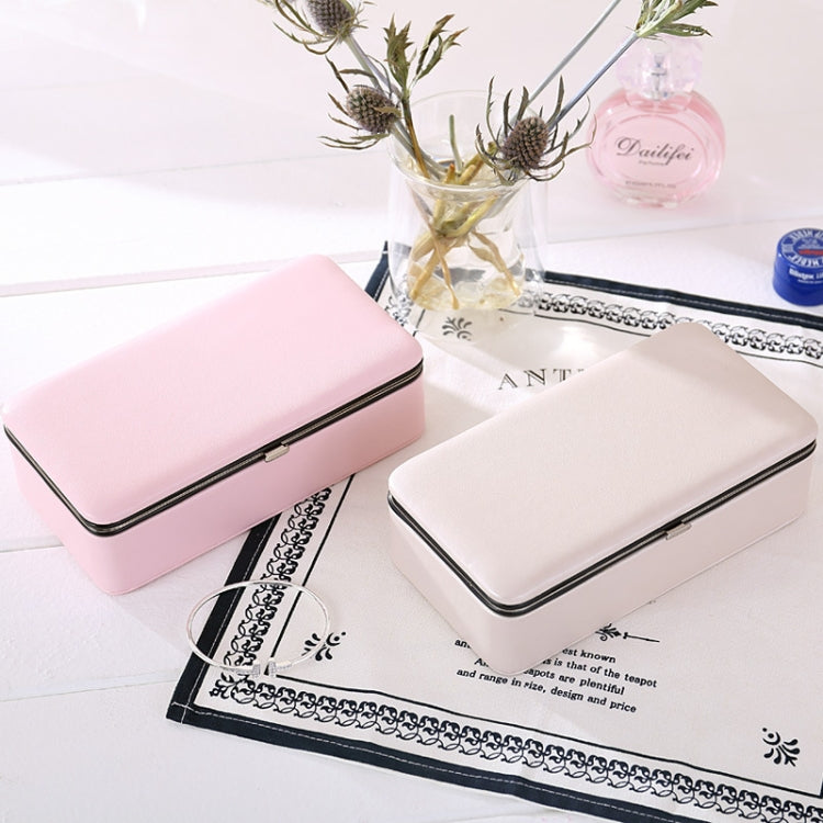 Portable Leather PU Earring Ring Organizer Women Jewelry Storage Display Box