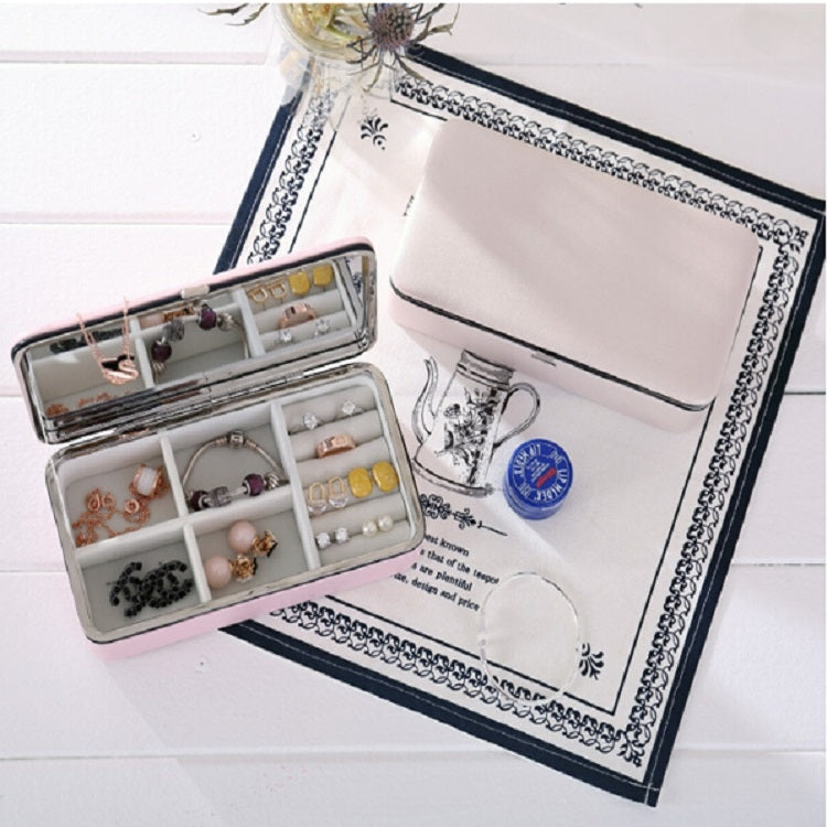 Portable Leather PU Earring Ring Organizer Women Jewelry Storage Display Box