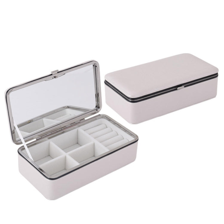 Portable Leather PU Earring Ring Organizer Women Jewelry Storage Display Box
