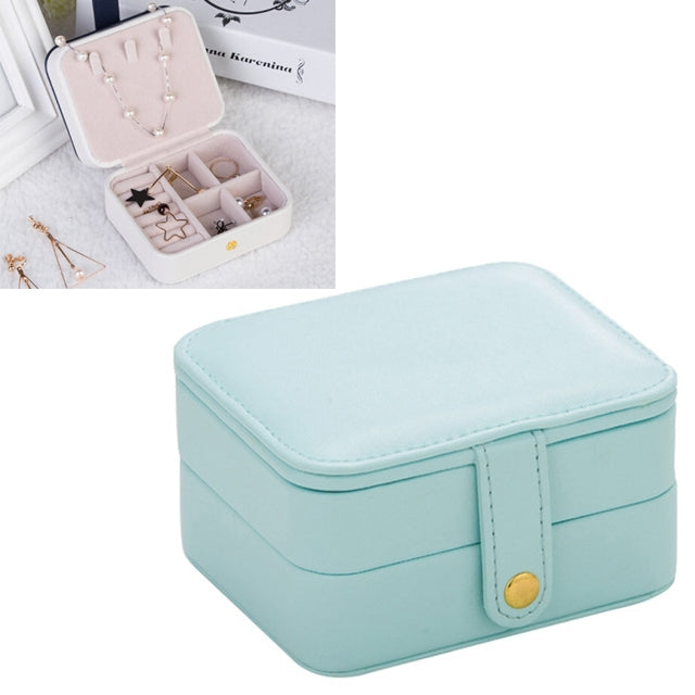 2 Tiers Jewelry Packaging Box Makeup Earrings Case Storage Organizer Container