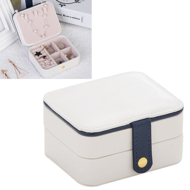 2 Tiers Jewelry Packaging Box Makeup Earrings Case Storage Organizer Container