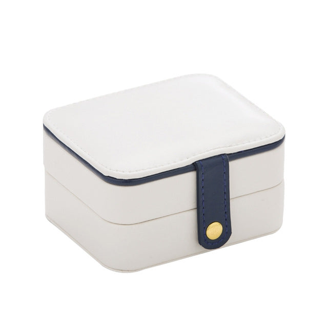 2 Tiers Jewelry Packaging Box Makeup Earrings Case Storage Organizer Container