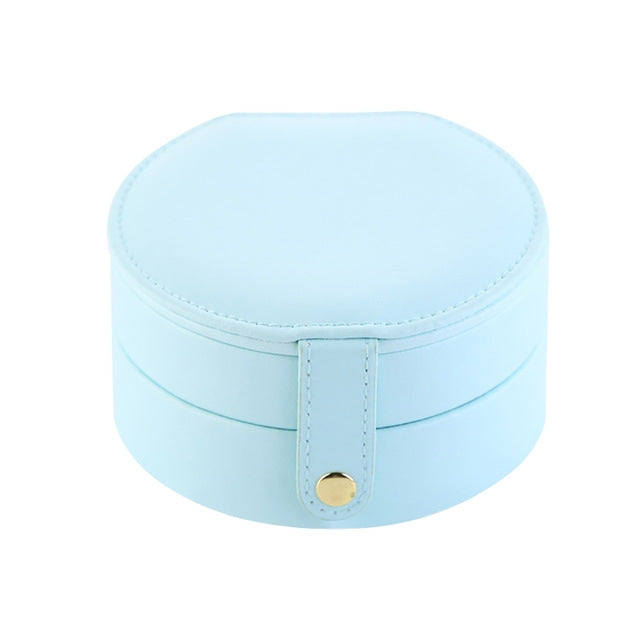 2 Tiers Jewelry Portable Box Makeup Earrings Case Storage Organizer Container
