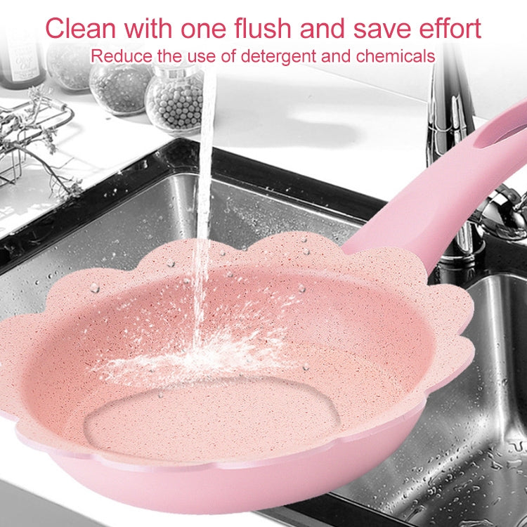 Baby Complementary Food Pot Cooking Milk Pan Maifan Stone Non Stick Household Multifunction Small Pot, Color:Pink Milk Pan With Lid