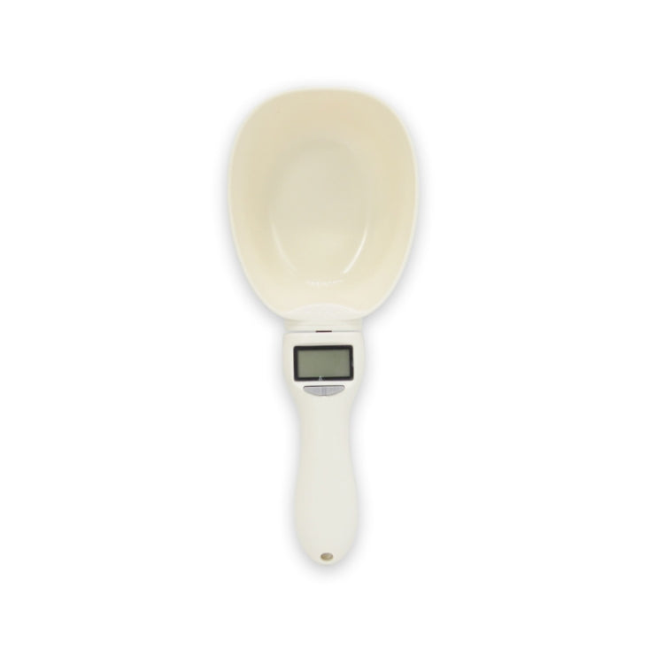 Portable Pet Food Electronic Weighing Measuring Spoon Cat Dog Food Measuring Spoon(White 250ml)