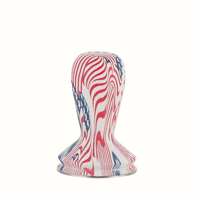 58mm Coffee Tamper Coloured Silicone Frosted Handle Coffee Hammer 304 Stainless Steel Powder Press Coffee Accessories Stripe