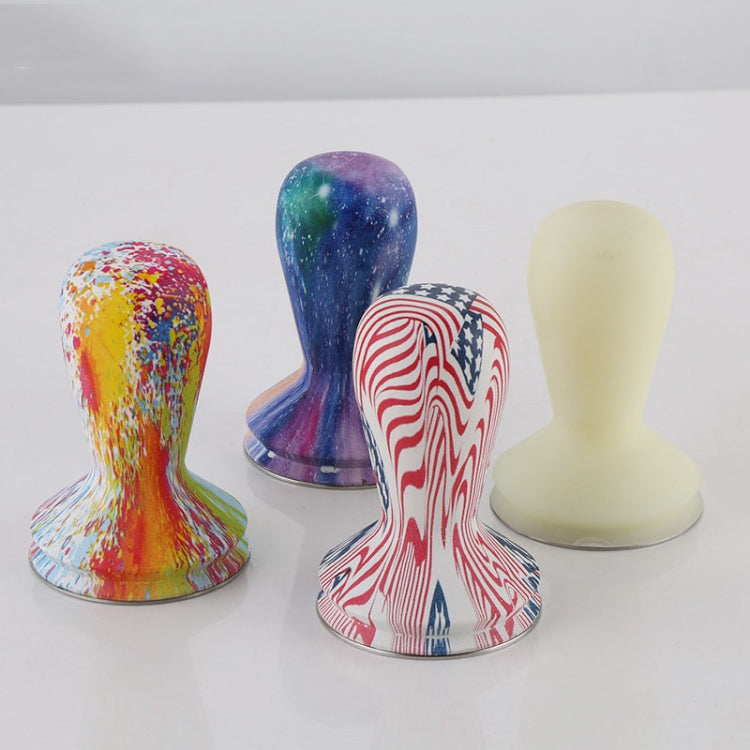 58mm Coffee Tamper Coloured Silicone Frosted Handle Coffee Hammer 304 Stainless Steel Powder Press Coffee Accessories Milk White