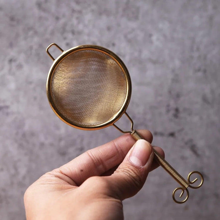 Reusable Herb Drinking Stainless Steel Filter Tea Strainer(Silver)