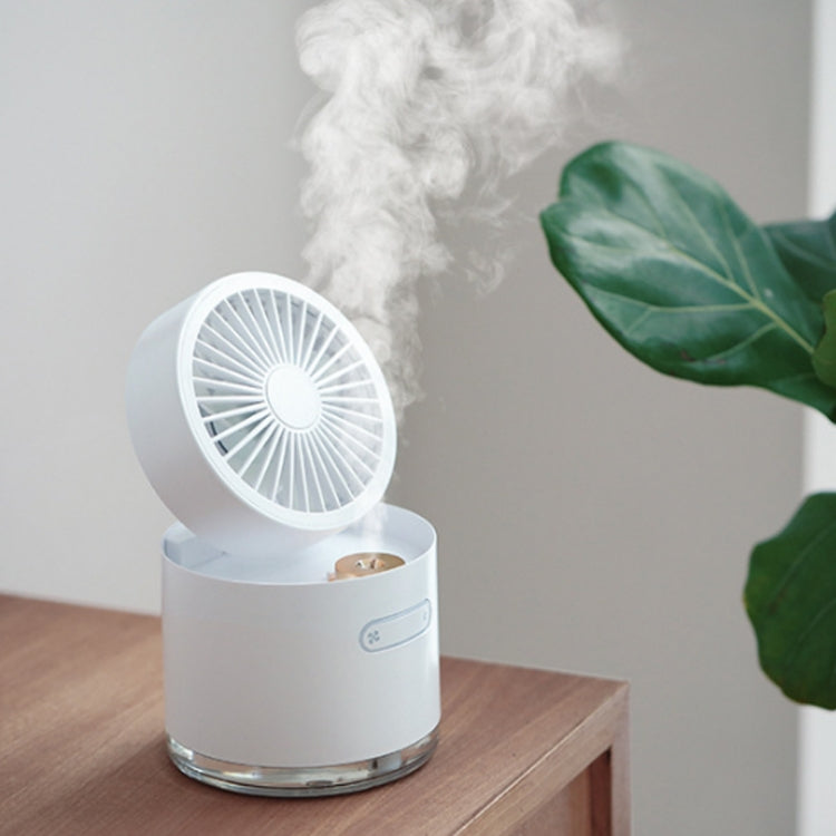 Multifunctional Humidifier Fan Mini Desktop USB Charging Portable Folding Electric Fan
