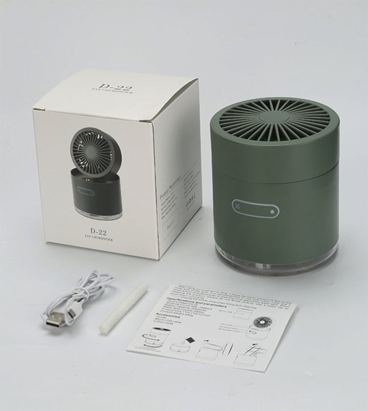 Multifunctional Humidifier Fan Mini Desktop USB Charging Portable Folding Electric Fan