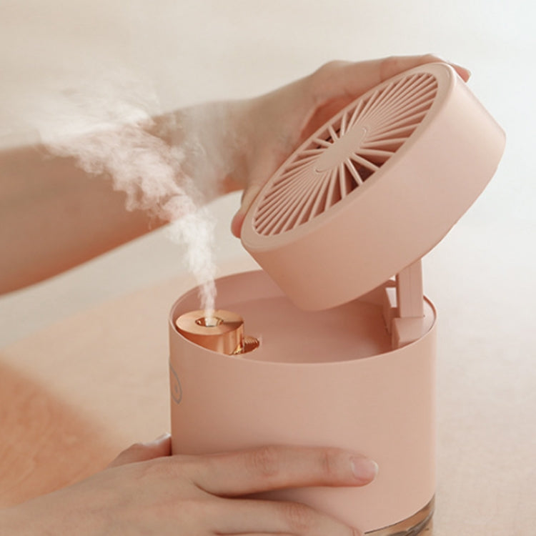 Multifunctional Humidifier Fan Mini Desktop USB Charging Portable Folding Electric Fan