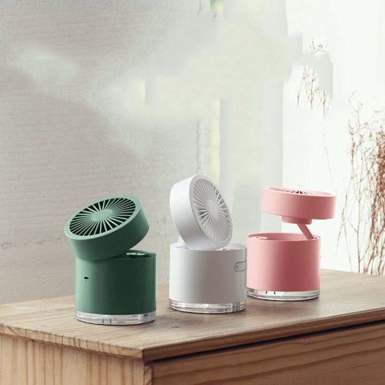 Multifunctional Humidifier Fan Mini Desktop USB Charging Portable Folding Electric Fan
