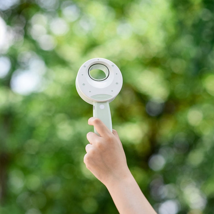 No Leaf Handheld Small Fan Mini USB Charging Portable Student Dormitory High Wind(Matcha Green)