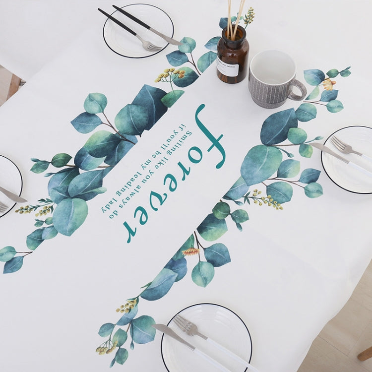Greenery Waterproof Tablecloth Restaurant Kitchen Dust Cover Rectangular Tablecloth, Size:140x180cm