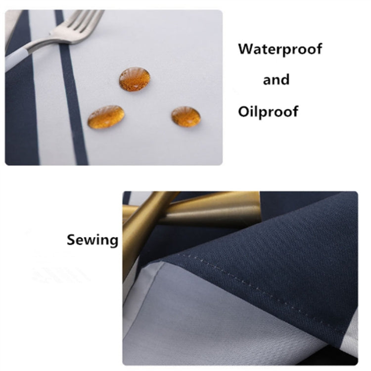 Simple Decorative Linen Tablecloth Waterproof Oilproof Rectangular Dining Table Cloth, Size:140x200cm