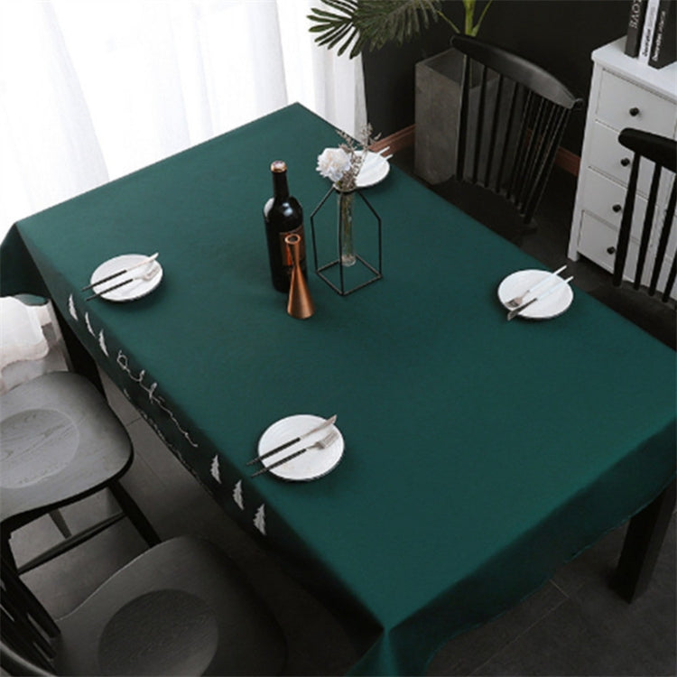 Simple Decorative Linen Tablecloth Waterproof Oilproof Rectangular Dining Table Cloth, Size:140x200cm