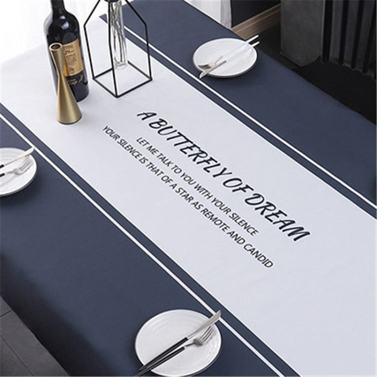Simple Decorative Linen Tablecloth Waterproof Oilproof Rectangular Dining Table Cloth, Size:140x230cm