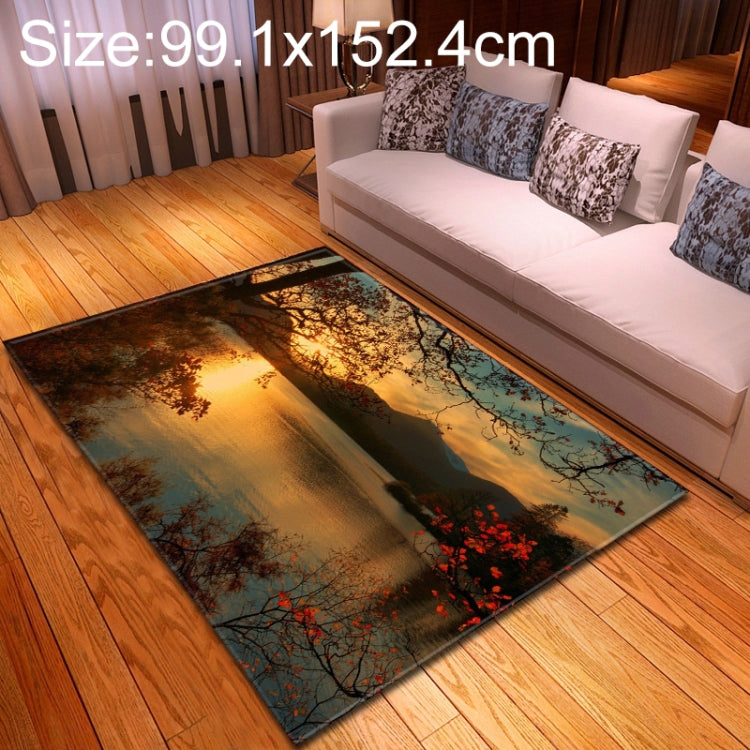 99.1x152.4cm Modern Fashion Home Sunset View Floor Mat