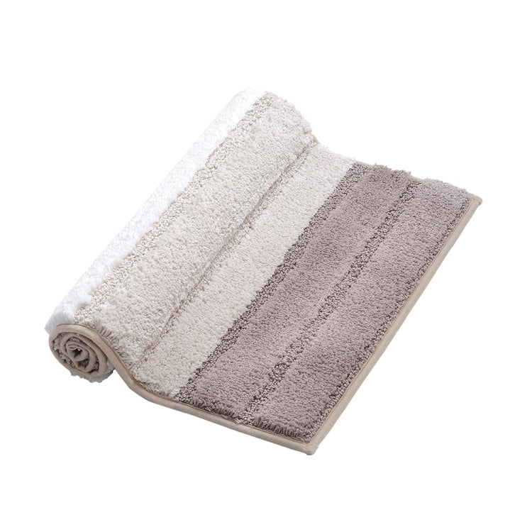 Stripe Indoor Anti-slip Bathroom Kitchen Floor Mat Microfiber Rug Carpet, Size:43x61cm