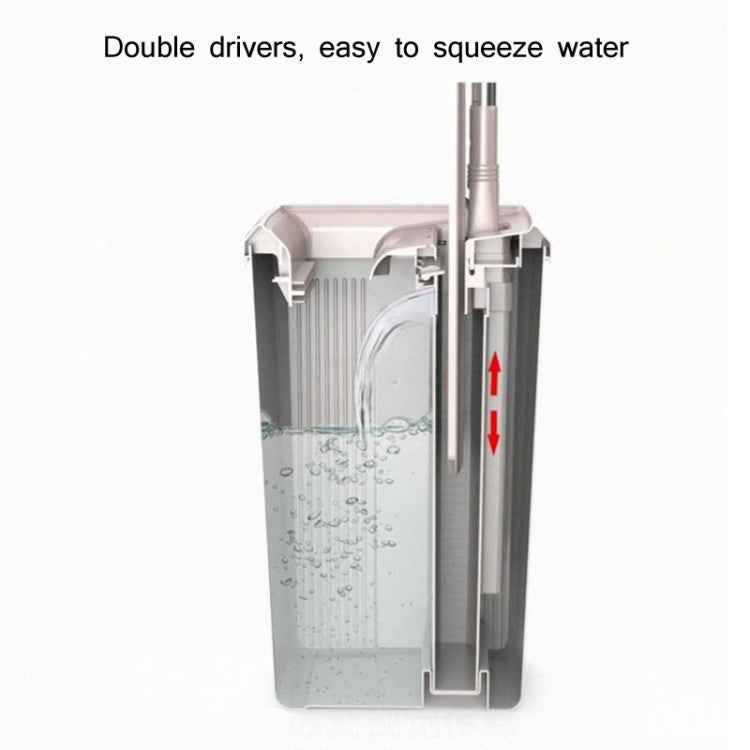 Hand Free Hand-push Flat Mop Floor Cleaning Bucket With 6 Mop Rags