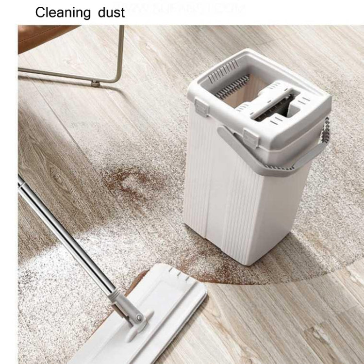 Hand Free Hand-push Flat Mop Floor Cleaning Bucket With 6 Mop Rags