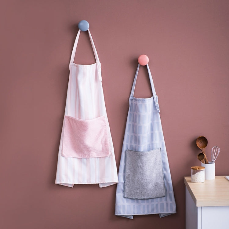 Stripe Adjustable Kitchen Apron Cooking Baking Restaurant Overall with Removable Pocket(Gray)