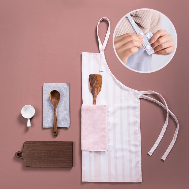 Stripe Adjustable Kitchen Apron Cooking Baking Restaurant Overall with Removable Pocket(Gray)