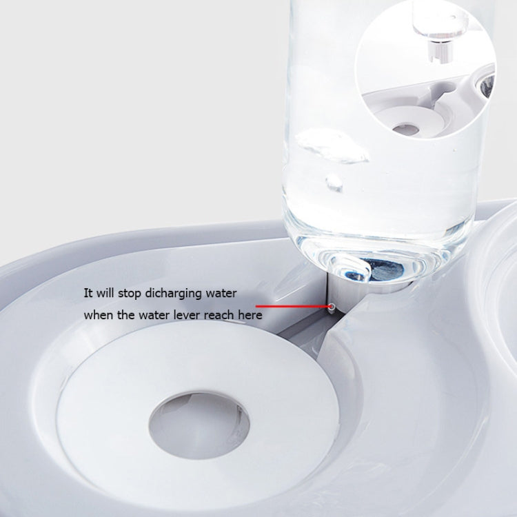 Stainless Steel Dog and Cat Double Bowl Automatic Waterer Not Wet Mouth Pet Food Bowl