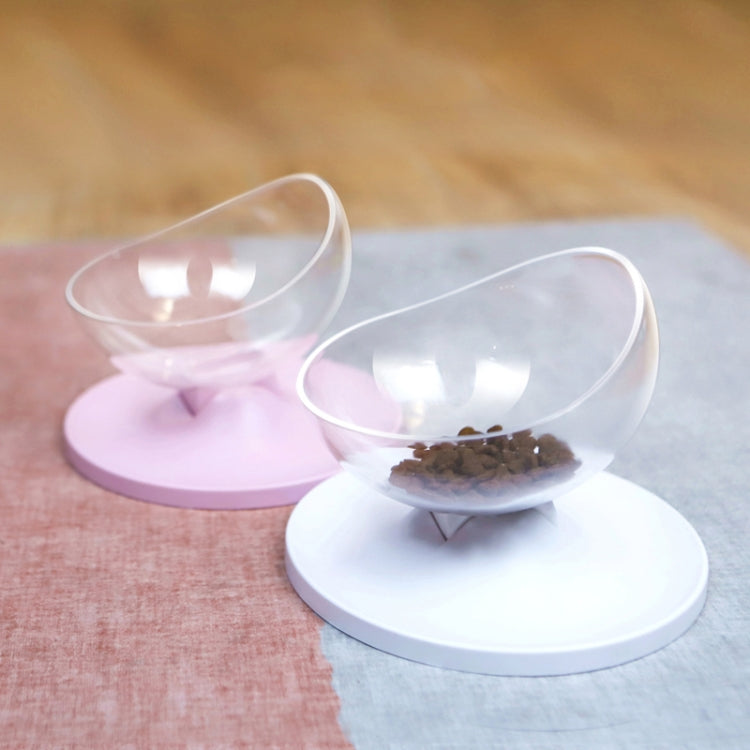 Transparent Oblique Single Bowl Protection Cervical Spine Multi-angle Adjustable Anti-skid Cat Bowl