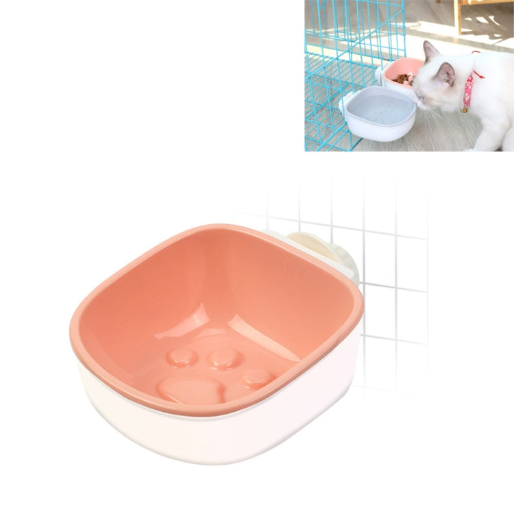 Dog and Cat Anti-choke Feeding Water Hanging Bowl Creative Plastic Pet Bowl, Style:Footprint