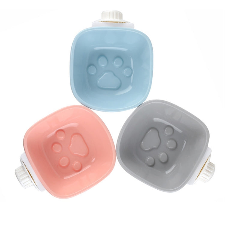 Dog and Cat Anti-choke Feeding Water Hanging Bowl Creative Plastic Pet Bowl, Style:Footprint