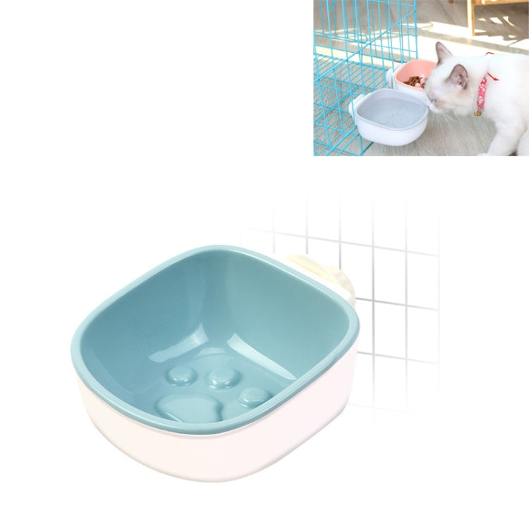 Dog and Cat Anti-choke Feeding Water Hanging Bowl Creative Plastic Pet Bowl, Style:Footprint