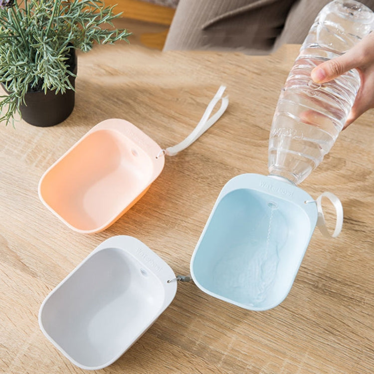 Pet Square Bowl Drinking Head Cat Portable Accompanying Cup Dog Drinking Fountain