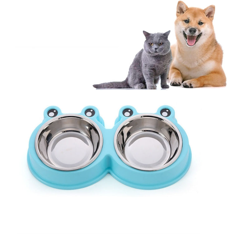 Stainless Steel Dog and Cat Double Bowl Pet Supplies