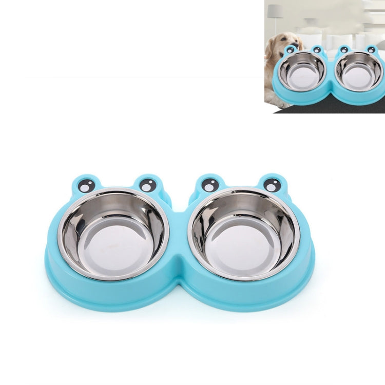 Stainless Steel Dog and Cat Double Bowl Pet Supplies