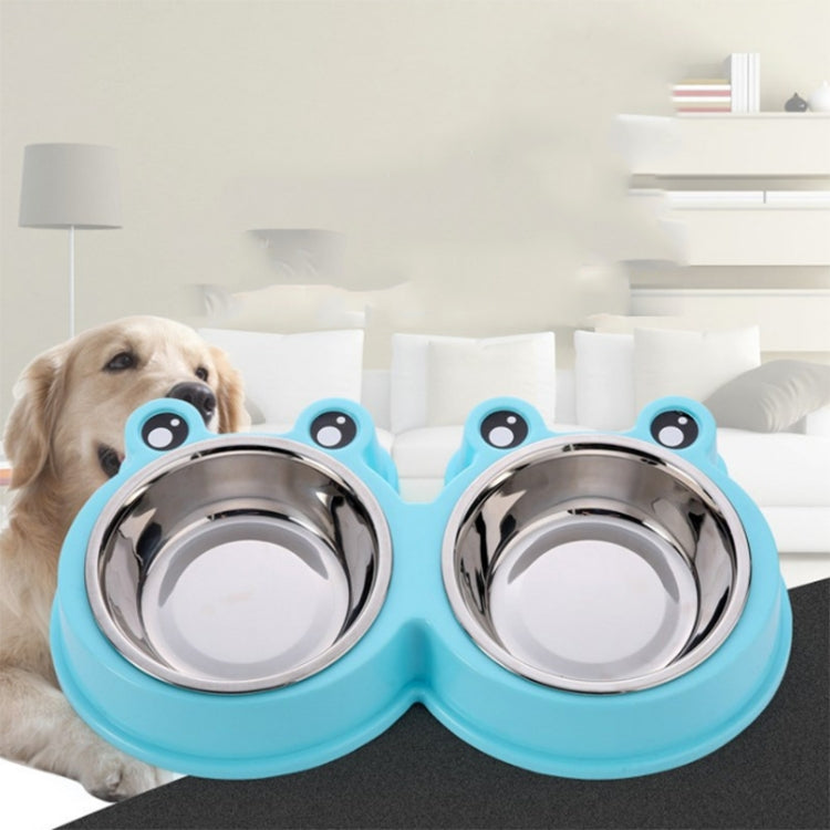Stainless Steel Dog and Cat Double Bowl Pet Supplies