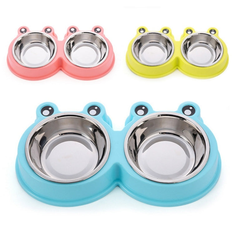 Stainless Steel Dog and Cat Double Bowl Pet Supplies