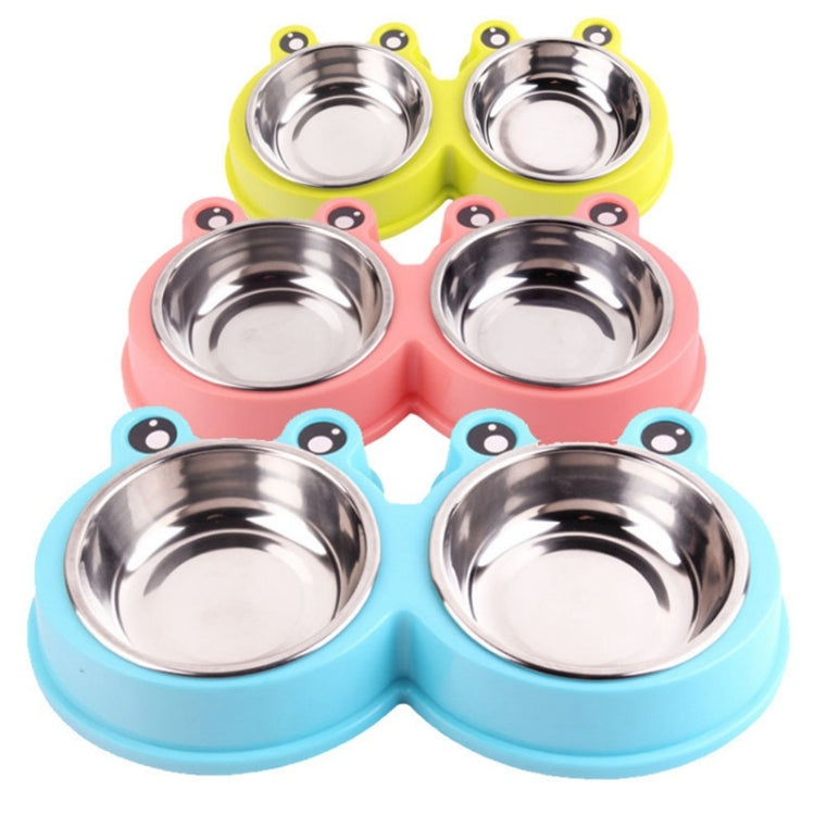 Stainless Steel Dog and Cat Double Bowl Pet Supplies