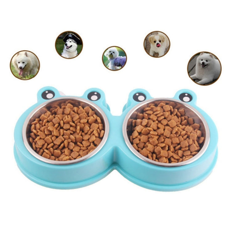 Stainless Steel Dog and Cat Double Bowl Pet Supplies