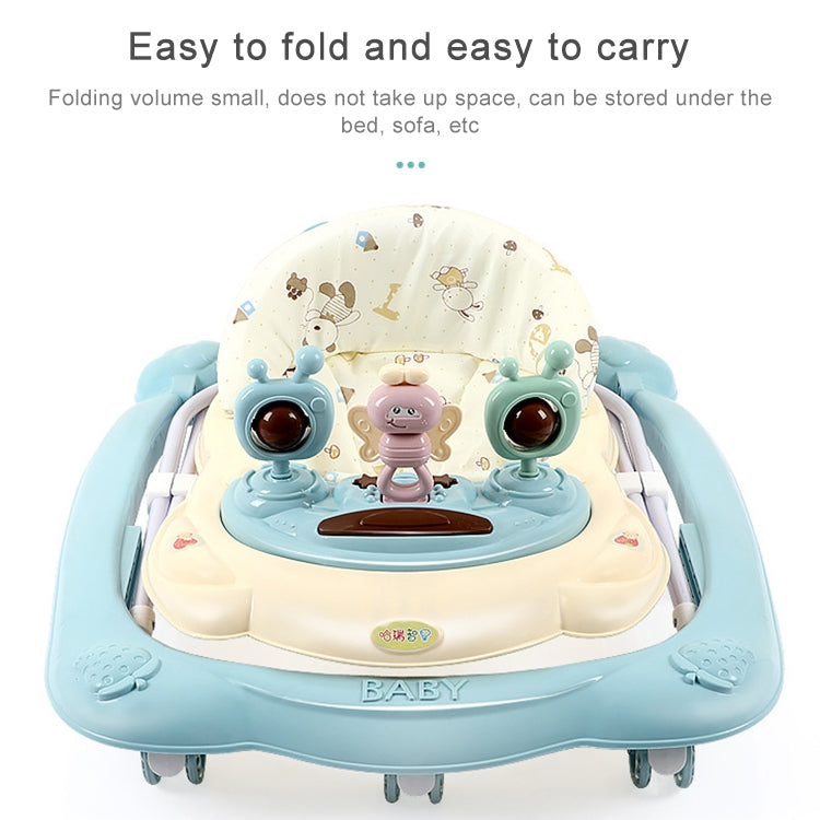 Baby Walker Anti-O-leg Multi-function Anti-rollover Trolley, Style:Without Awning, Specifications:Regular Version