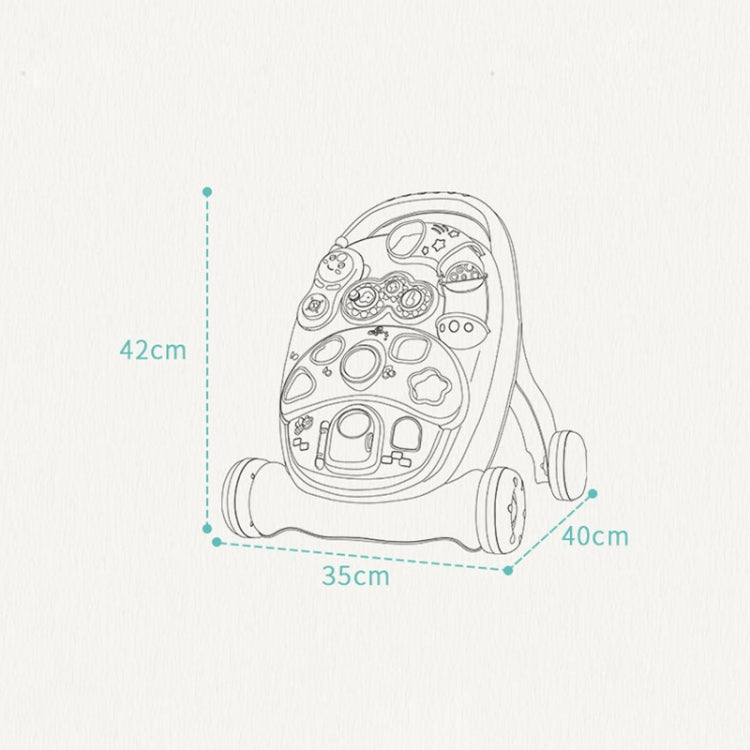 Anti-rollover Multi-function Baby Walker Trolley Toy(As Show)