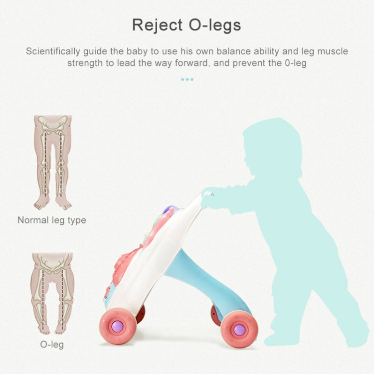 Anti-rollover Multi-function Baby Walker Trolley Toy(As Show)